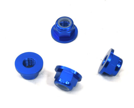 Color Alloy Metal M5 Size Hex Lock Nut Flanged, Set of 4