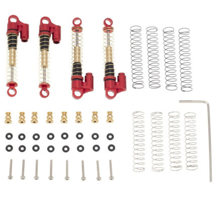 Alloy 43mm Extra Long Piggyback Shocks (4) for Axial 1/24 SCX24
