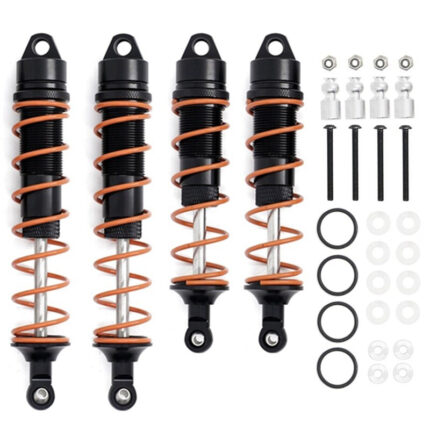 Black Alloy Machined Shock Absorbers Set of 4 for Arrma 1/8 Kraton 6S BLX V5