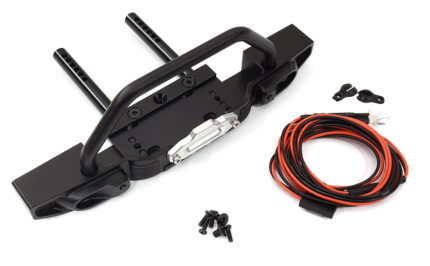 Realistic Alloy Front Bumper w/ LED for TRX-4 & SCX Type Off-Road Crawler