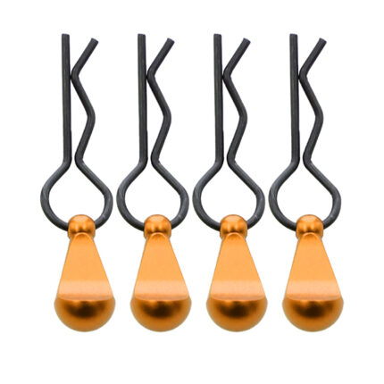 Bent-Up Color Body Clips (4) for 1/8, 1/7 & 1/5 RC Cars & Trucks (LxW=34x12mm)