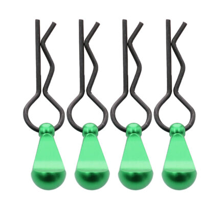 Bent-Up Color Body Clips (4) for 1/8, 1/7 & 1/5 RC Cars & Trucks (LxW=34x12mm)