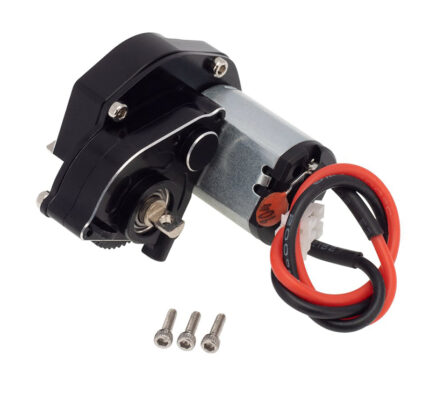 Black Alloy Machined Main Gearbox with Motor for Axial SCX24