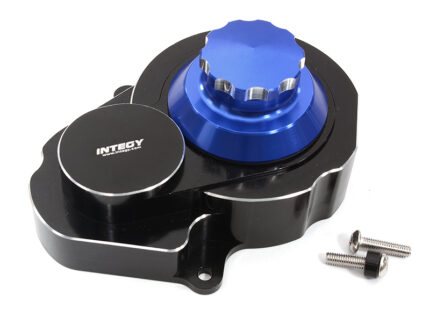 Billet Machined Alloy Gear Cover for Traxxas 1/10 Slash 2WD - Black/Blue