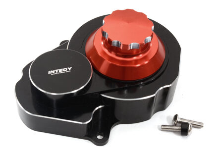 Billet Machined Alloy Gear Cover for Traxxas 1/10 Slash 2WD - Black/Red