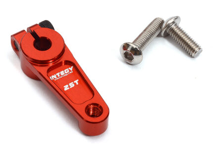 Red Billet Machined Alloy Servo Horn 25T for Futaba Servos (r = 19mm)