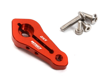 Red Billet Machined Alloy Servo Horn 25T for Futaba Servos (r = 20mm)