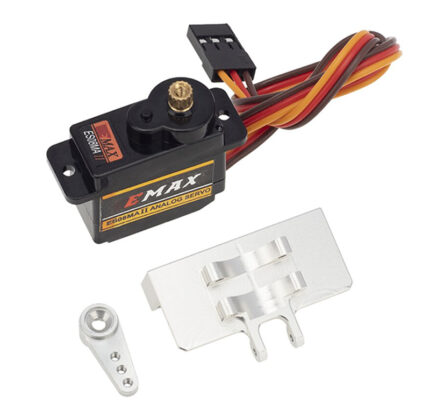 Alloy Servo Horn and Mount with 12g MG Servo for Axial SCX24 - Silver