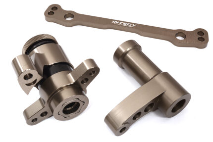 Grey Billet Machined Steering Bellcrank Upgrade Set for Losi 1/5 DBXL-E 2.0 4WD