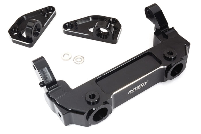 Black Billet Machined Front Bumper & Body Mounts for Axial SCX6 1/6 Scale - Image 1