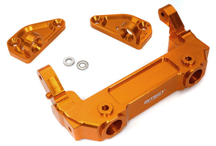Orange Billet Machined Front Bumper & Body Mounts for Axial SCX6 1/6 Scale - Image 1