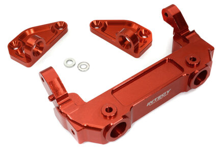 Red Billet Machined Front Bumper & Body Mounts for Axial SCX6 1/6 Scale