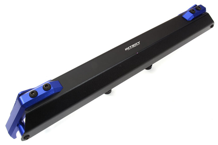 Blue Aluminum Rear Bumper Upgrade for Axial SCX6 JLU Wrangler 1/6 Scale - Image 1