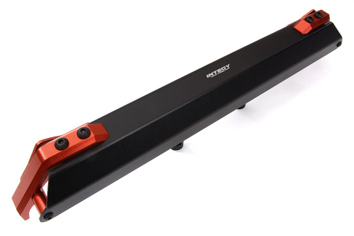 Red Billet Machined Rear Bumper Upgrade for Axial SCX6 JLU Wrangler 1/6 Scale - Image 1