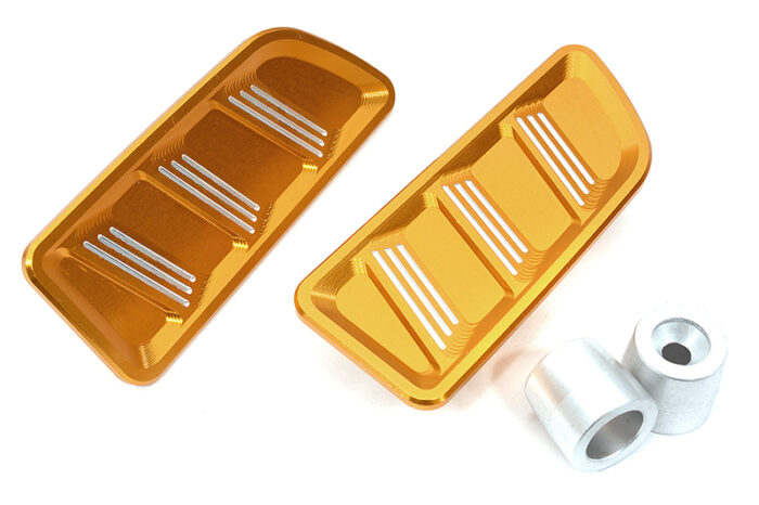 Orange Billet Machined Realistic Front Hood Vents for Axial 1/6 Scale JLU Wrangl - Image 1