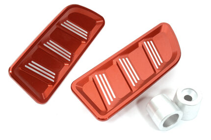 Red Billet Machined Realistic Front Hood Vents for Axial 1/6 Scale JLU Wrangler