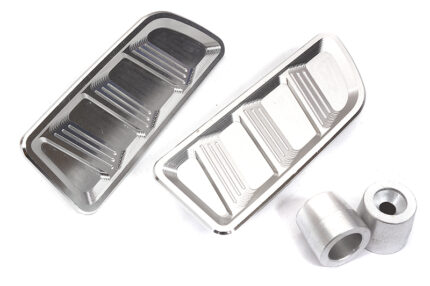 Silver Billet Machined Realistic Front Hood Vents for Axial 1/6 Scale JLU Wrangl