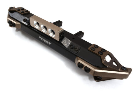 Grey Realistic Front Alloy Bumper w/ LED for Traxxas TRX-4 w/ 43mm Mount