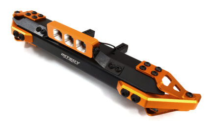 Orange Realistic Front Alloy Bumper w/ LED for Traxxas TRX-4 w/ 43mm Mount