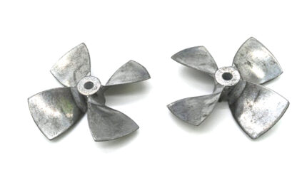Alloy 60mm 4-Blade Propeller 4mm Shaft LH-RH Set for RC Boat