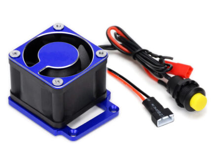 Blue 39x39x28mm HD Cooling Fan w/ Alloy Mount for Traxxas 1/8 Sledge
