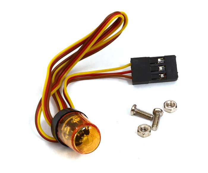Realistic Roof Top Blue Flashing Light LED 9x15mm Size Yellow Plastic Housing - Image 1