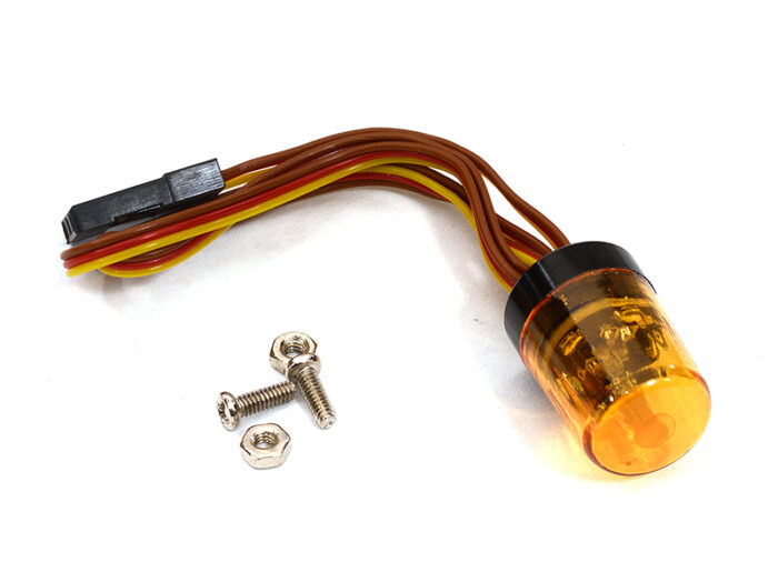 Realistic Roof Top Blue Flashing Light LED 13x18mm Size Yellow Plastic Housing - Image 1