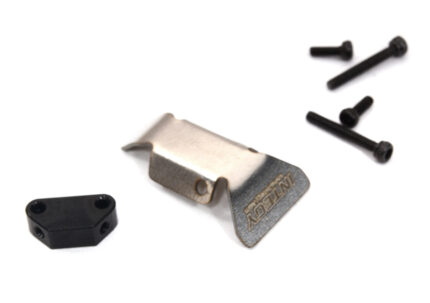 Black Alloy Machined Front/Rear Skid Plate w/ Mount for Axial 1/24 Scale SCX24