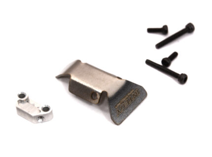 Silver Alloy Machined Front/Rear Skid Plate w/ Mount for Axial 1/24 Scale SCX24