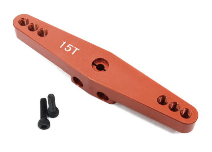 Billet Machined Red 15T Dual Sided Steering Servo Arm for Losi 1/5 DBXL-E 2.0