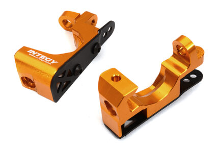 Orange Billet Machined Caster Blocks for Traxxas 1/10 Scale Hoss 4X4