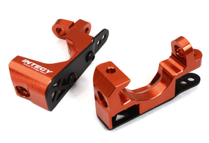 Red Billet Machined Caster Blocks for Traxxas 1/10 Scale Hoss 4X4