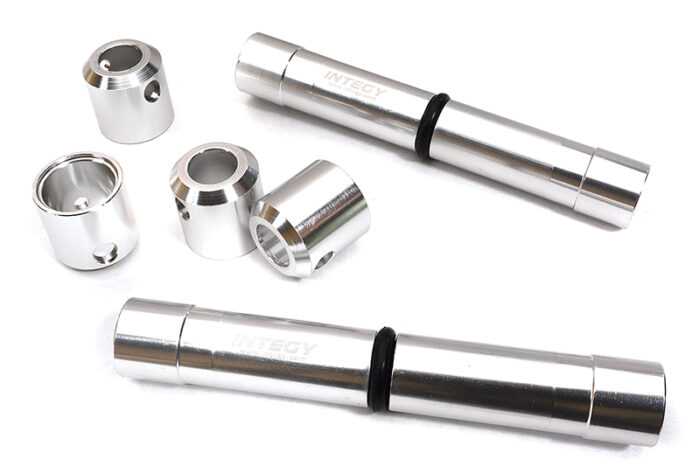 Silver Billet Machined Center Drive Shaft Upgrade Set for Axial SCX6 Crawler - Image 1