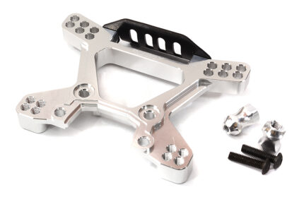 Silver Billet Machined Front Shock Tower Upgrade for Traxxas 1/10 Scale Hoss 4X4