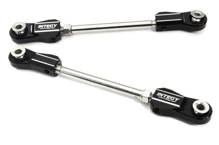 Billet Machined Black Front Upper Suspension Linkages for Traxxas 1/10 Hoss 4X4