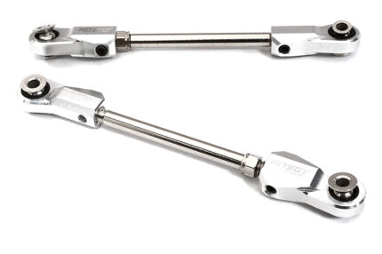 Billet Machined Silver Front Upper Suspension Linkages for Traxxas 1/10 Hoss 4X4