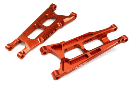 Red Billet Machined Aluminum Lower Suspension Arms for Traxxas 1/10 Hoss 4X4