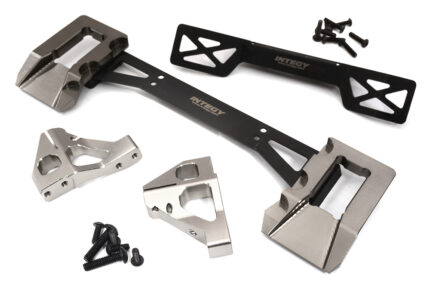 Alloy Machined Rear Body Mount Set for Traxxas 1/8 Sledge 4WD - Grey