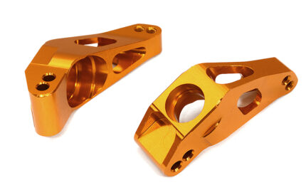 Orange Billet Machined Aluminum Rear Hub Carriers for Traxxas 1/10 Hoss 4X4