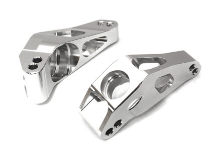 Silver Billet Machined Aluminum Rear Hub Carriers for Traxxas 1/10 Hoss 4X4