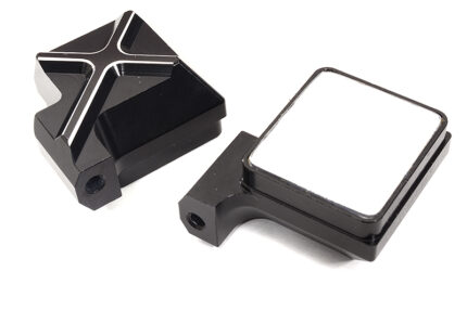 Black Billet Machined Realistic Side View Mirrors for Axial SCX6 Scale Crawler
