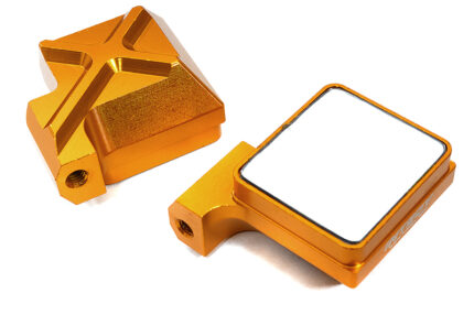 Orange Billet Machined Realistic Side View Mirrors for Axial SCX6 Scale Crawler