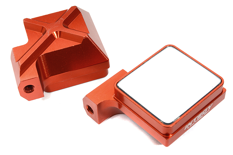 C32582RED Billet Machined Realistic Side View Mirrors for Axial SCX6 Scale Crawler 250004 - Image 1
