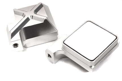 Silver Billet Machined Realistic Side View Mirrors for Axial SCX6 Scale Crawler