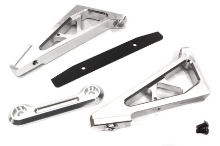 Silver Billet Machined Wing Mount Set for Traxxas 1/8 Sledge 4WD Monster Truck