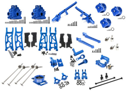 Blue Alloy Machined Upgrade Conversion Kit for Traxxas 1/8 Scale Sledge 4WD