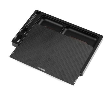 Black Magnetic Hardware Storage Tray Organizer Workstation 135x84x12mm