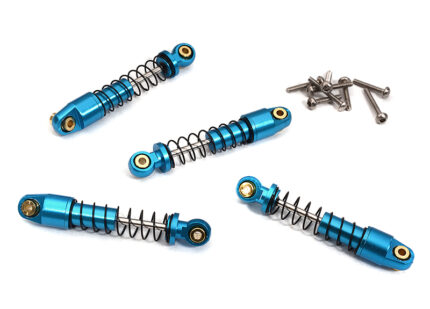 Billet Machined Alloy Shocks (4) for Axial 1/24 SCX24 Rock Crawler