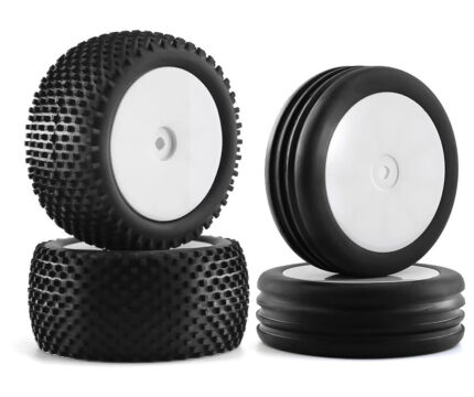 Wheel & Tire Set w/ 12mm Hex for 1/10 Scale Off-Road (O.D.=89mm & 82mm)