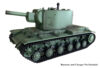 1/16 Scale RC Heavy Tank KV-2, 2.4GHz Remote Control Model in Green